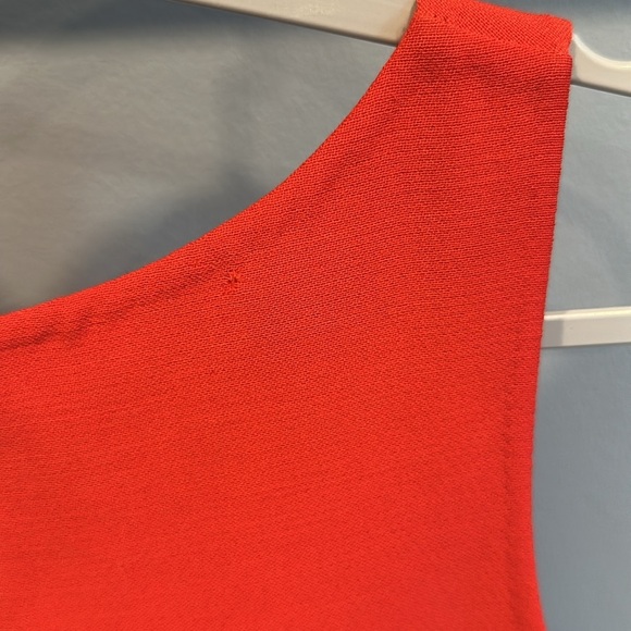 Oscar de la Renta Red Wool  Sleeveless Midi Dress - Picture 6 of 6